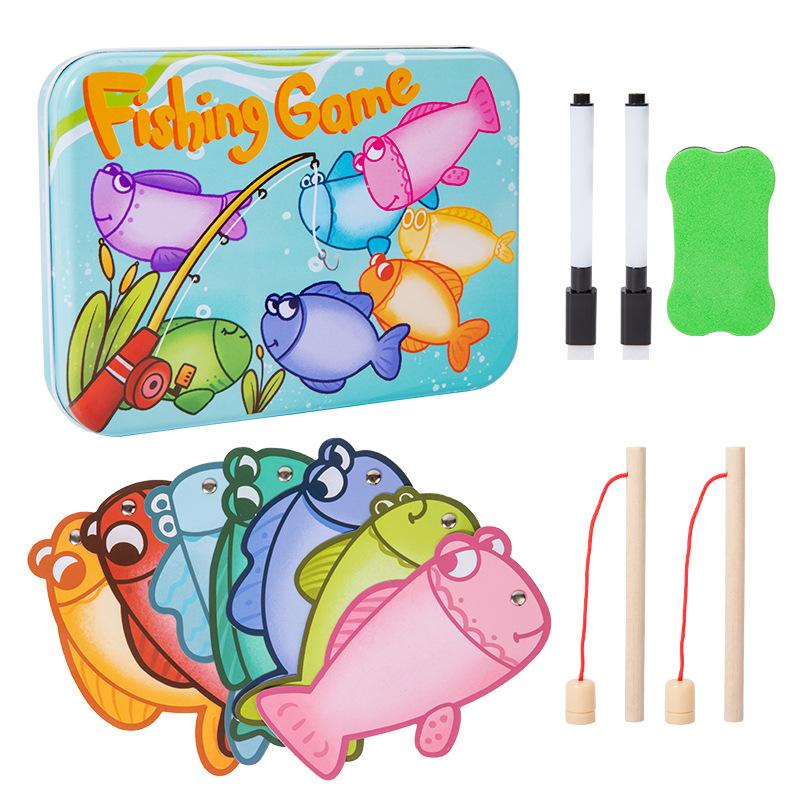Magnetic fishing toys can be erased English teacher teaching aids parent-child interaction puzzle 3-6 years old English early education, games
Magnetic fishing toys can be erased English teacher teaching aids parent-child interaction puzzle 3-6 years old English early education, games