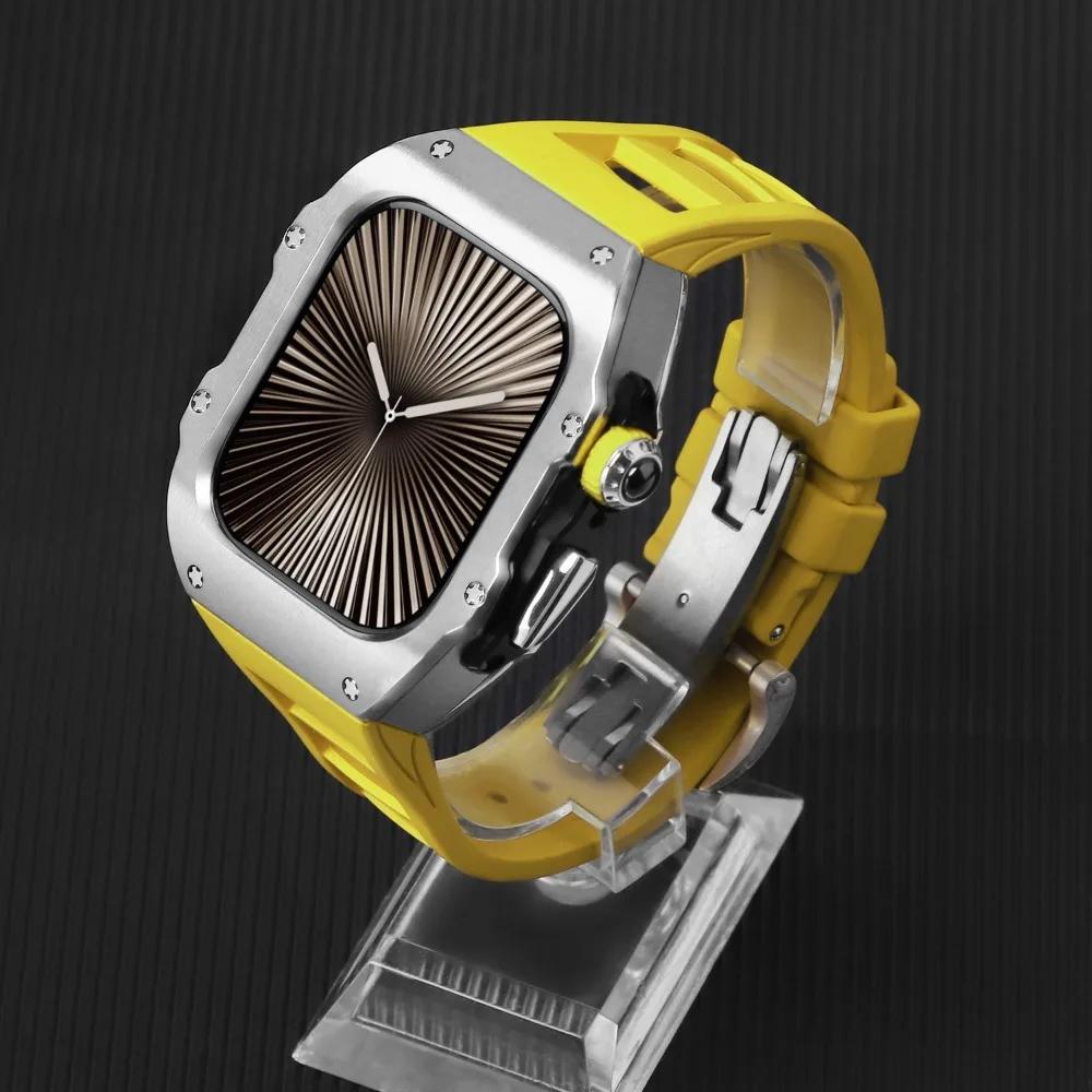 Набір ремінців з нержавіючої сталі+фторкаучуку для Apple Watch Ultra 3 2 1 49 мм Розкішний комплект для модифікації для iwatch Серії 11 10 46 мм 42 мм Series 11 10 42mm
Набір ремінців з нержавіючої сталі+фторкаучуку для Apple Watch Ultra 3 2 1 49 мм Розкішний комплект для модифікації для iwatch Серії 11 10 46 мм 42 мм Series 11 10 42mm