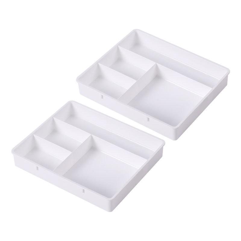 Stackable 4-Compartment Desktop Organizer Box for Stationery and Small Items 20x15.5x3 cm білий
Stackable 4-Compartment Desktop Organizer Box for Stationery and Small Items 20x15.5x3 cm білий