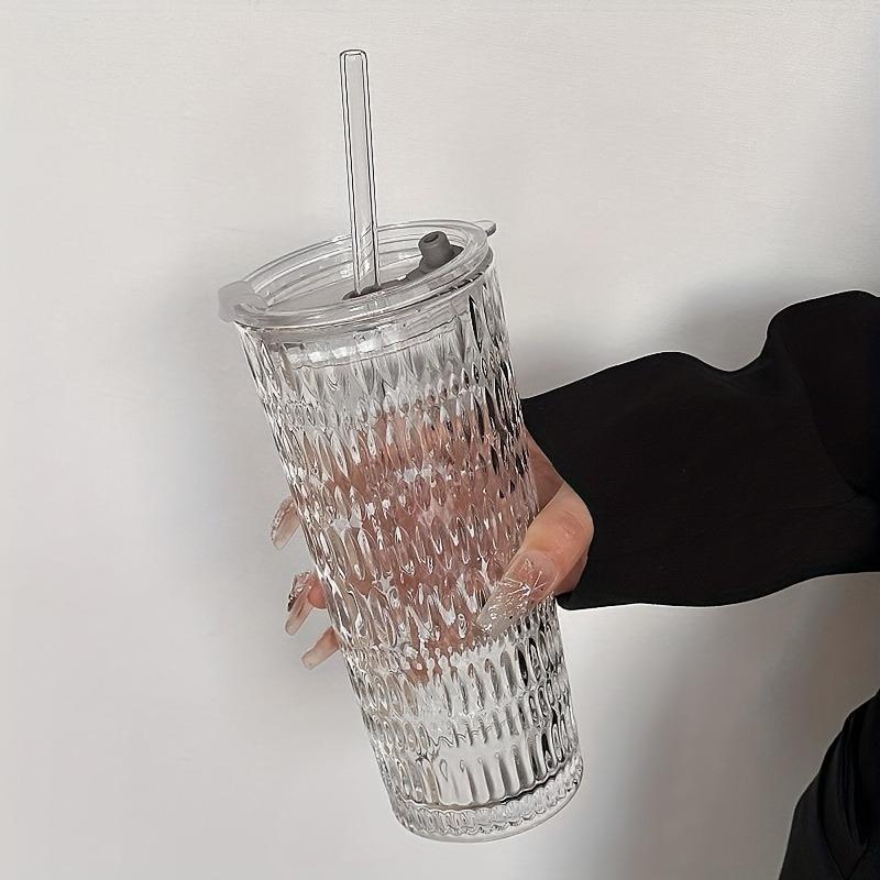 1PCS Crystal Grid Glass Tumbler with Straw & Lid Diamond or Vertical Stripe Texture Large Capacity Reusable Cup for Iced Coffee 700ML алмаз
1PCS Crystal Grid Glass Tumbler with Straw & Lid Diamond or Vertical Stripe Texture Large Capacity Reusable Cup for Iced Coffee 700ML алмаз