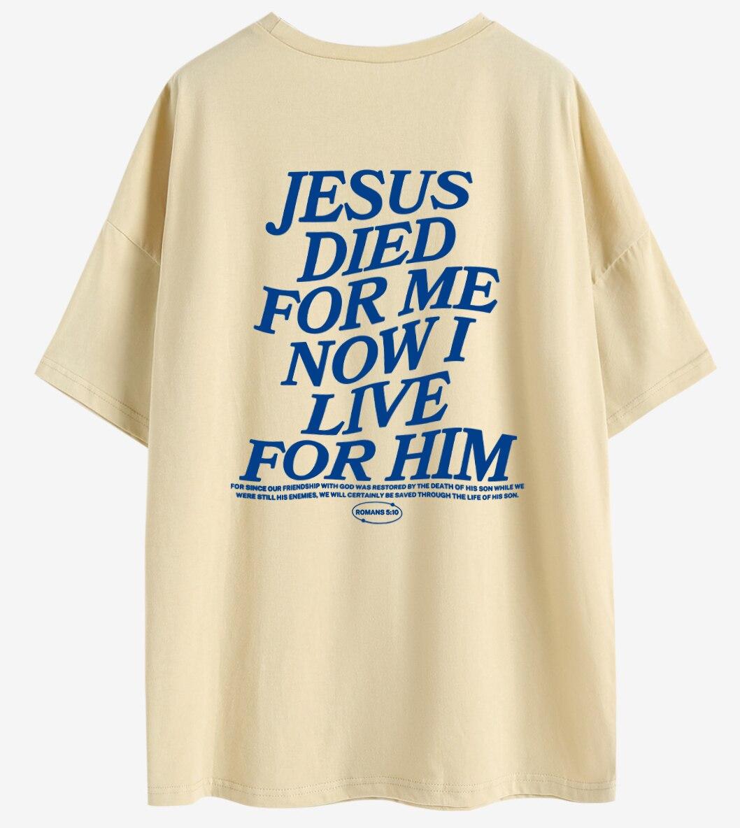 Jesus Died For Me Now I Live for Him Велика футболка з принтом на спині Christian Loose Tee Women Trendy Casual Cotton Aesthetic Top S хакі
Jesus Died For Me Now I Live for Him Велика футболка з принтом на спині Christian Loose Tee Women Trendy Casual Cotton Aesthetic Top S хакі