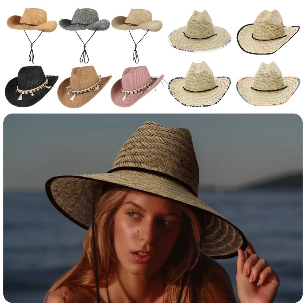 Джазовий капелюх у етнічному стилі із солом’яного плетіння. Пляжний капелюх від сонця. Ретро-літній солом’яний капелюх для відпочинку на природі Style 5