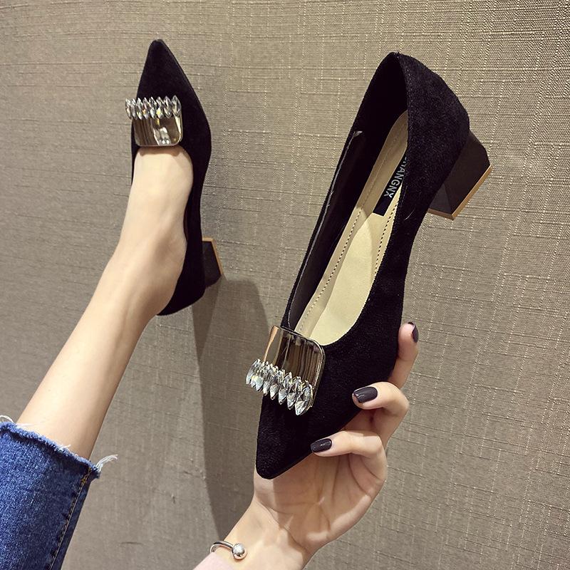 Pointed High Heels Woman Fashion Sexy Rhinestone Thick Heel Ladies Dress Shoes Fashion Summer Pumps Women Shoes Black White
Pointed High Heels Woman Fashion Sexy Rhinestone Thick Heel Ladies Dress Shoes Fashion Summer Pumps Women Shoes Black White