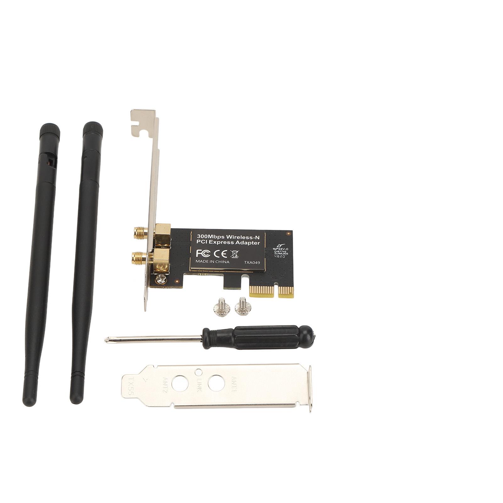 PCIE Ethernet Card Adaptive High Speed 300M PCIE Wireless Ethernet Network Card Adapter for Windows
PCIE Ethernet Card Adaptive High Speed 300M PCIE Wireless Ethernet Network Card Adapter for Windows