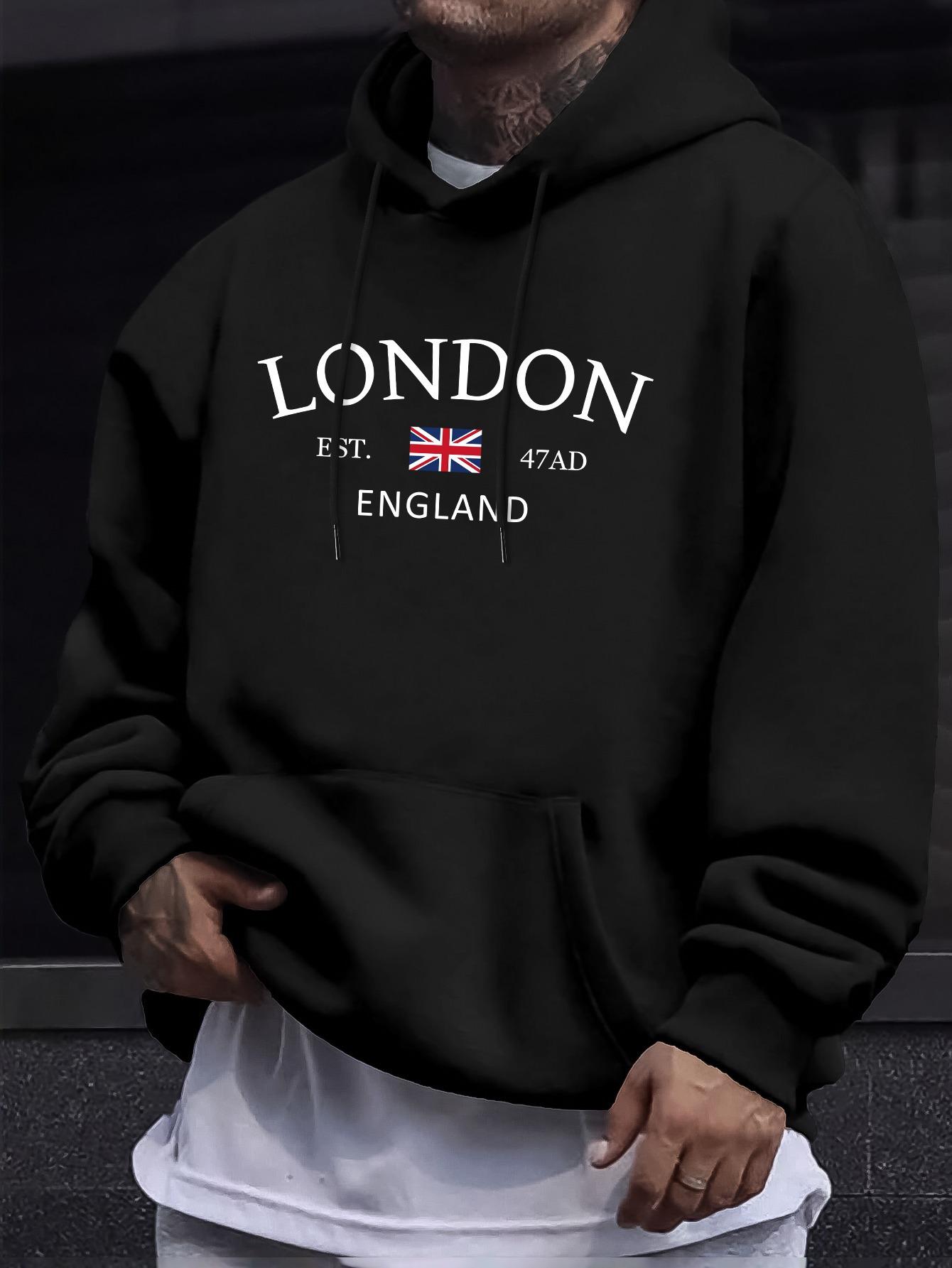 Stylish London England Flag Print Hoodie - Fashion Hoodies for Men with Long Sleeve Comfortable Regular Fit S
Stylish London England Flag Print Hoodie - Fashion Hoodies for Men with Long Sleeve Comfortable Regular Fit S
