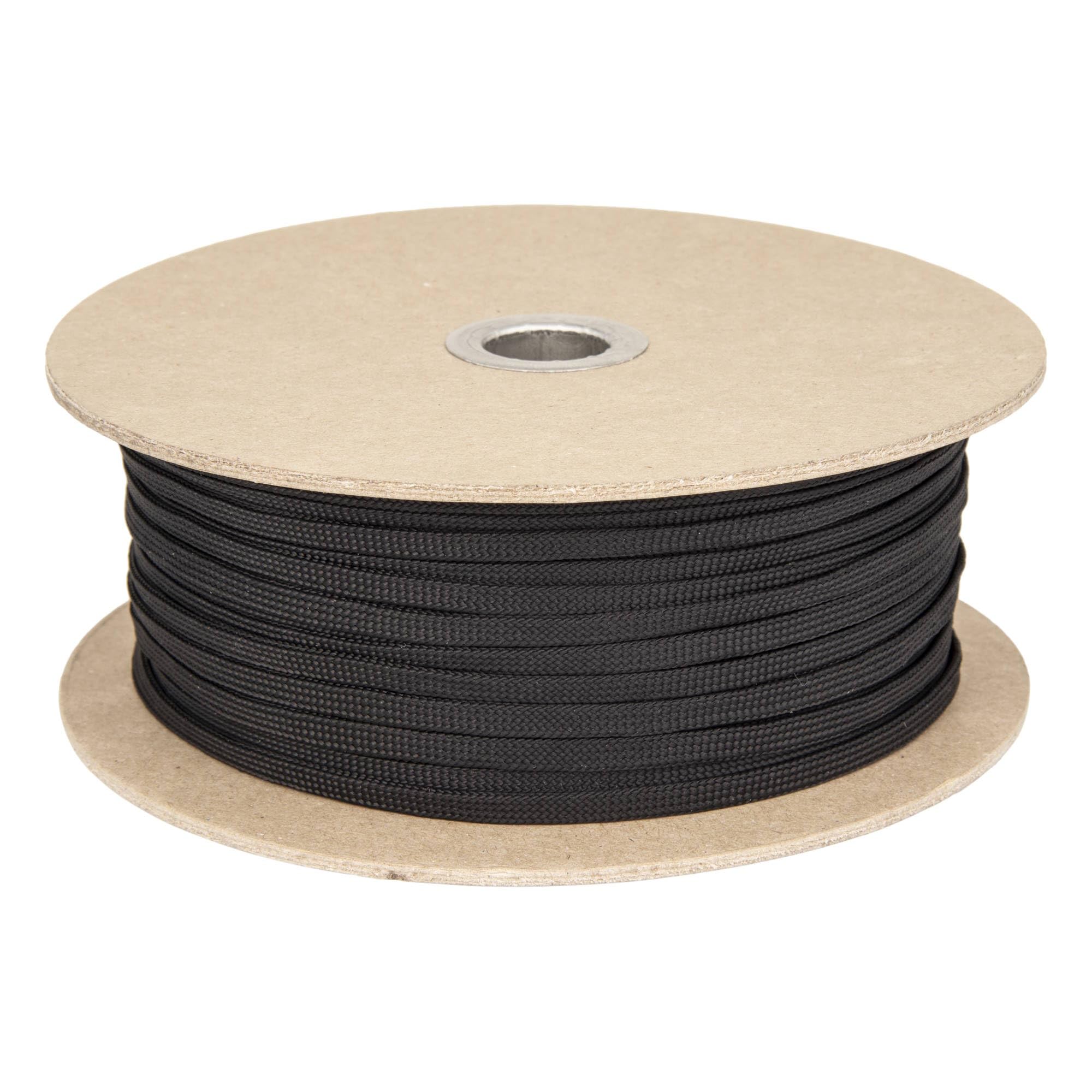 Nylon filament black original dyed sleeve cord width 5mm 32-braided (flat approx. 100M)
Nylon filament black original dyed sleeve cord width 5mm 32-braided (flat approx. 100M)