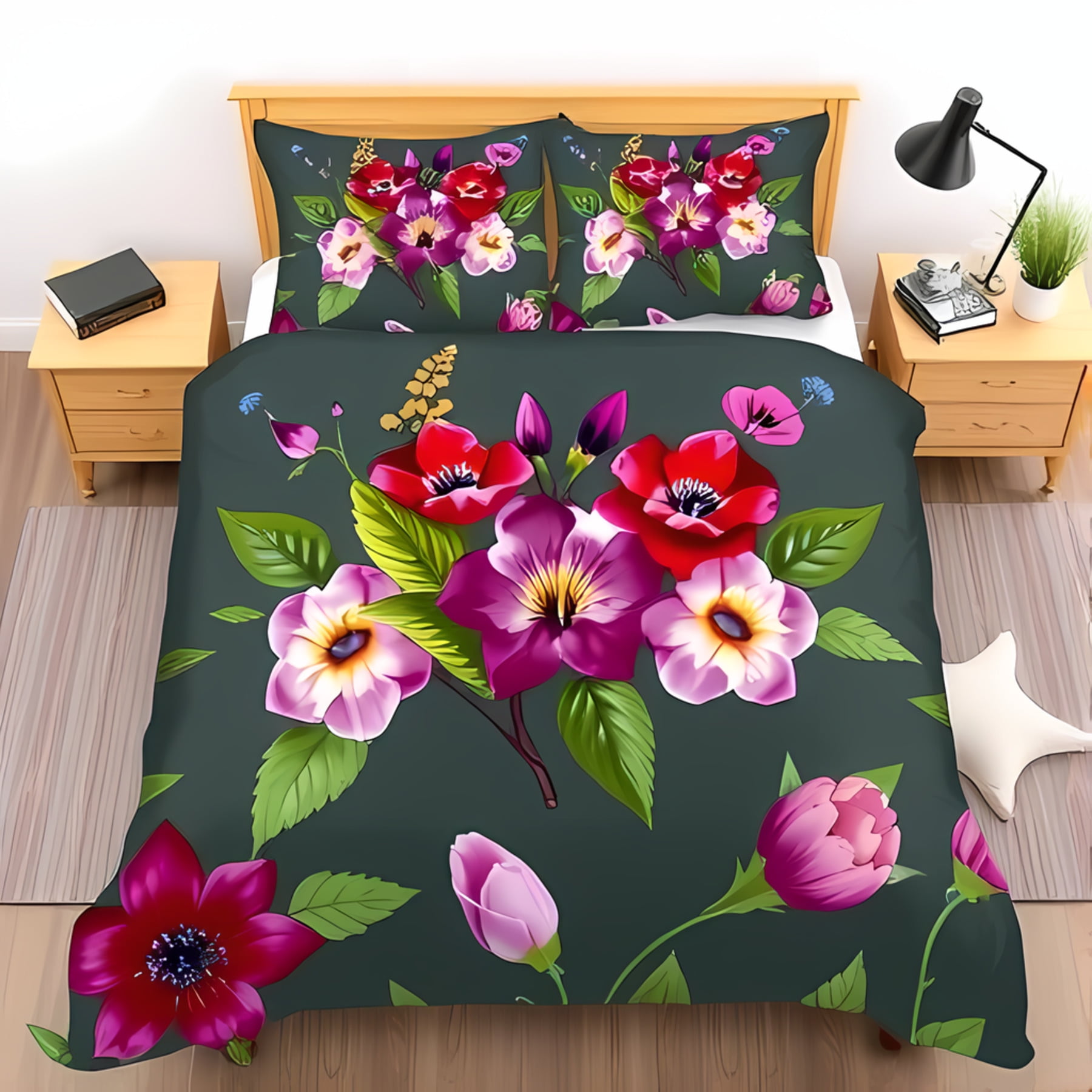 Chery Blosom Beding Set Quen Sized Dimensions,Colorful Retro Flower Soft Duvet Cover Boho Young Girls Rom Decor,Oriental Asian Themed Soft Warm 120*200cm Single
Chery Blosom Beding Set Quen Sized Dimensions,Colorful Retro Flower Soft Duvet Cover Boho Young Girls Rom Decor,Oriental Asian Themed Soft Warm 120*200cm Single