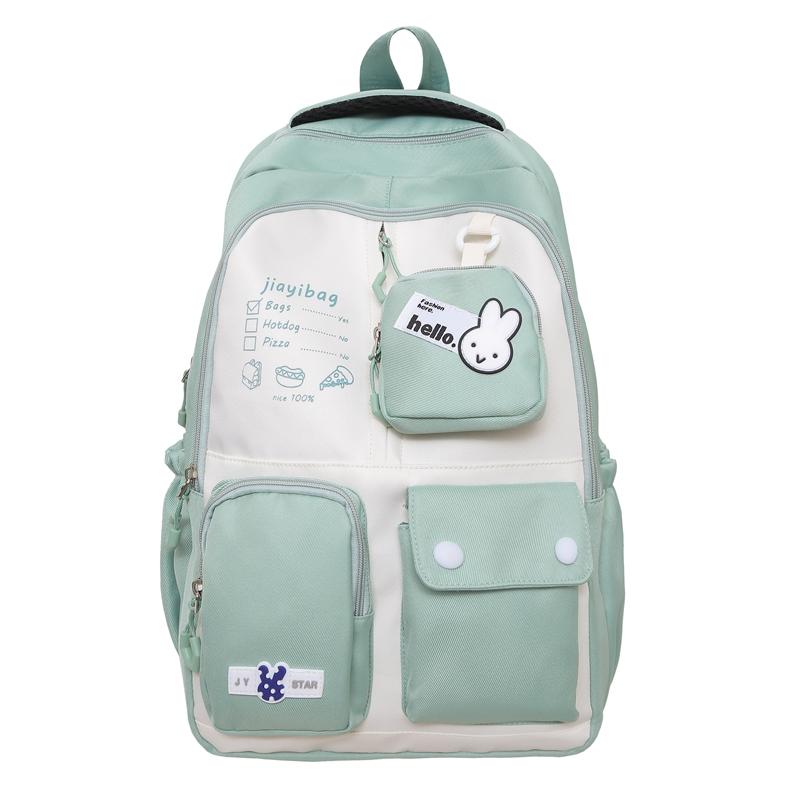 Женская школьная сумка, студенческий рюкзак большой емкости, контрастный цветной рюкзак, дорожный рюкзак зелёный
Женская школьная сумка, студенческий рюкзак большой емкости, контрастный цветной рюкзак, дорожный рюкзак зелёный