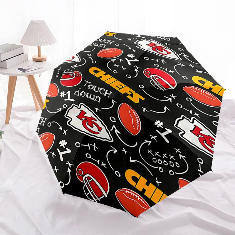 Kansas City Chiefs Touchdown Celebration Automatic Opening/Closing Umbrella with Foldable Design and 8 Bone Iron Frame for Outdoor Use,Perf
Kansas City Chiefs Touchdown Celebration Automatic Opening/Closing Umbrella with Foldable Design and 8 Bone Iron Frame for Outdoor Use,Perf