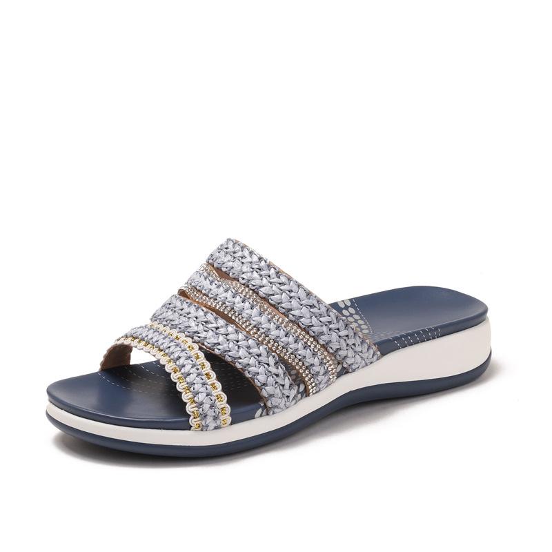 Wedge slippers women wear South East Asia new fashion rhinestone bohemian thick bottom beach sandals 36
Wedge slippers women wear South East Asia new fashion rhinestone bohemian thick bottom beach sandals 36
