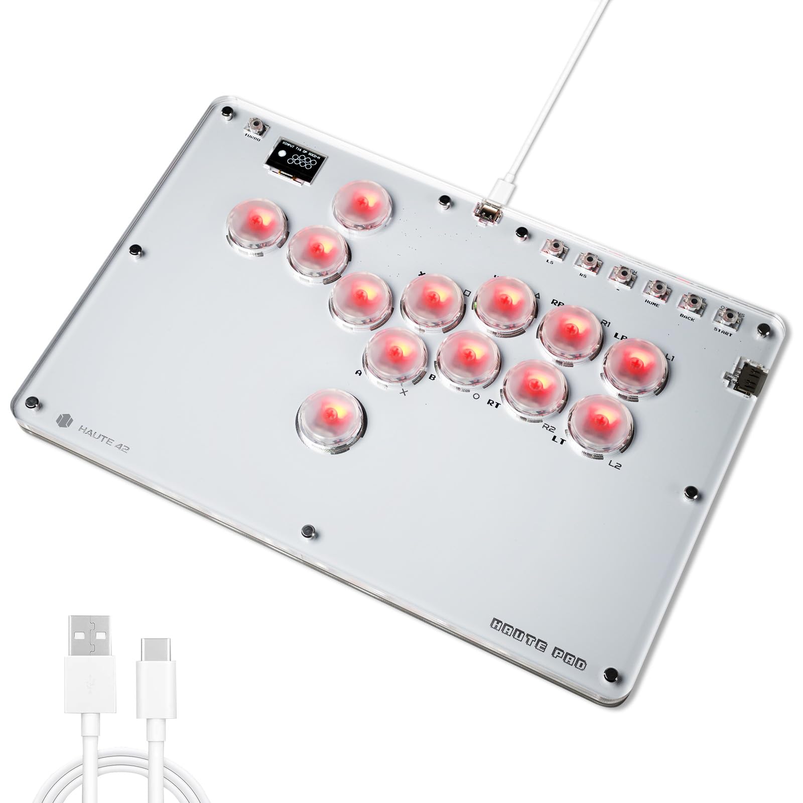 Haute42 Leverless Controller Akecon Leverless Thin Low Profile 13 Buttons for PS3 RGB LED Light DIY Hot Swap Wide Top Board Rapid Fire Function
Haute42 Leverless Controller Akecon Leverless Thin Low Profile 13 Buttons for PS3 RGB LED Light DIY Hot Swap Wide Top Board Rapid Fire Function
