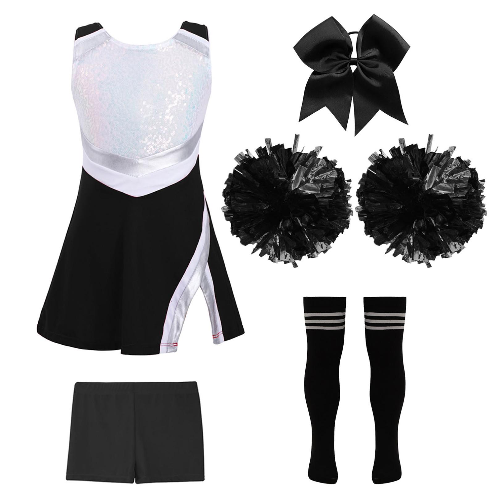Костюм Cheer Leader на Хеллоуїн для дівчаток Сукня-майка без рукавів з помпонами для танцю черлідингу чорний/білий
Костюм Cheer Leader на Хеллоуїн для дівчаток Сукня-майка без рукавів з помпонами для танцю черлідингу чорний/білий
