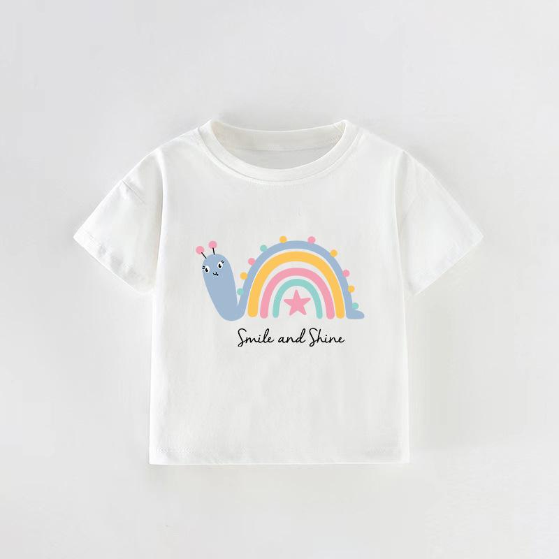 Rainbow Snail Cartoon Girls Short-Sleeve T-Shirt 130 cm
Rainbow Snail Cartoon Girls Short-Sleeve T-Shirt 130 cm