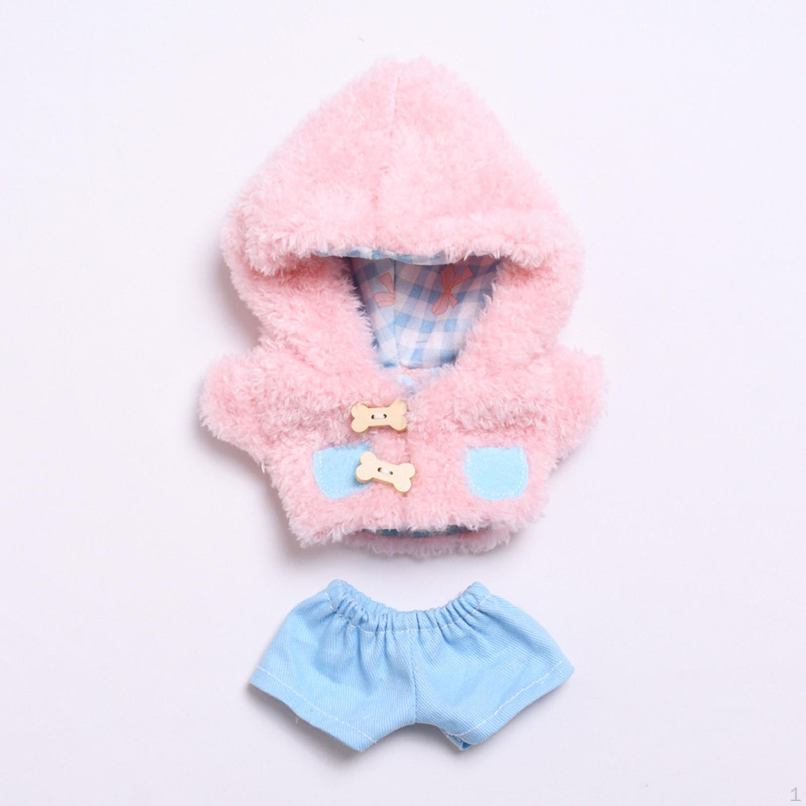 Кукольная толстовка с капюшоном, одежда, костюмы, плюшевые аксессуары, наряды для 6,69 дюймов розовый 
Кукольная толстовка с капюшоном, одежда, костюмы, плюшевые аксессуары, наряды для 6,69 дюймов розовый