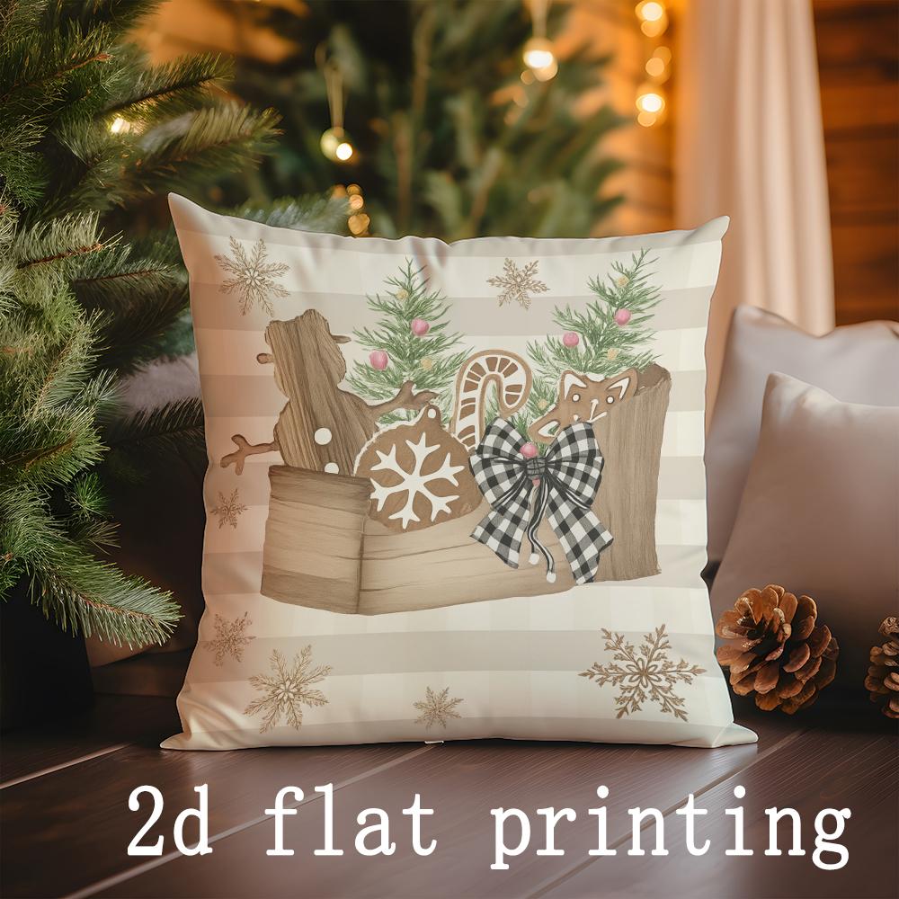 Home Decor Christmas Joy: Let It Snow & Tree Prints Pattern Cushion Cover Suitable for Sofa Bedroom Car Pillow Cover 16x16Inch
Home Decor Christmas Joy: Let It Snow & Tree Prints Pattern Cushion Cover Suitable for Sofa Bedroom Car Pillow Cover 16x16Inch