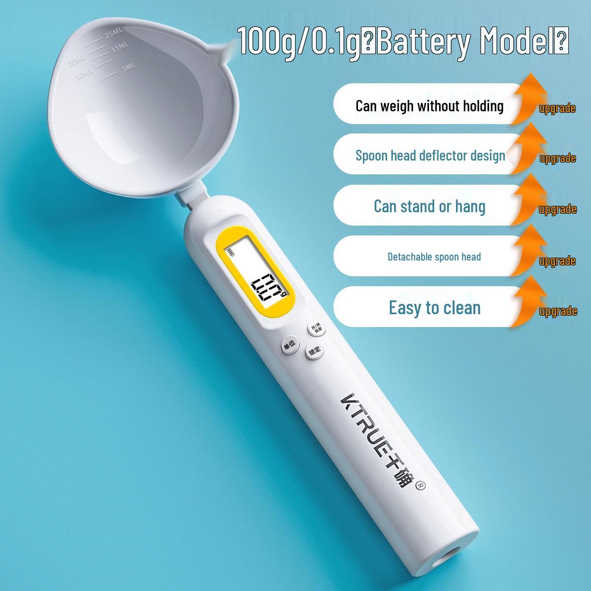 Digital Kitchen Scale Spoon for Measuring Baby Food, Milk Powder, and Spices - Precision Baking Tool
Digital Kitchen Scale Spoon for Measuring Baby Food, Milk Powder, and Spices - Precision Baking Tool
