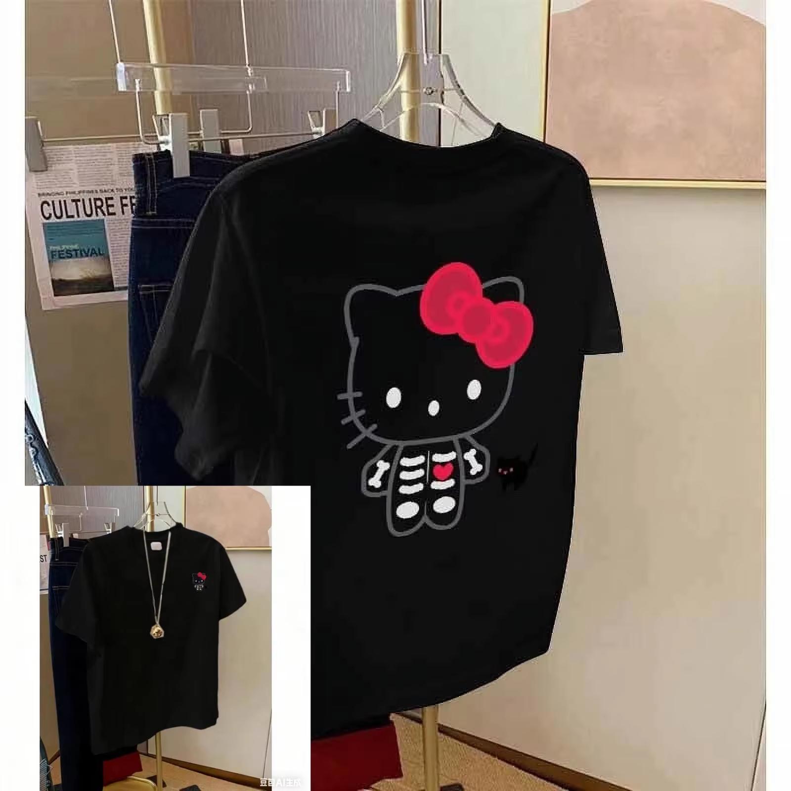 2026 Summer Hello Kitty Tshirt High Quality Cotton Skeleton Print Unisex Retro Casual Y2K Tee S
2026 Summer Hello Kitty Tshirt High Quality Cotton Skeleton Print Unisex Retro Casual Y2K Tee S