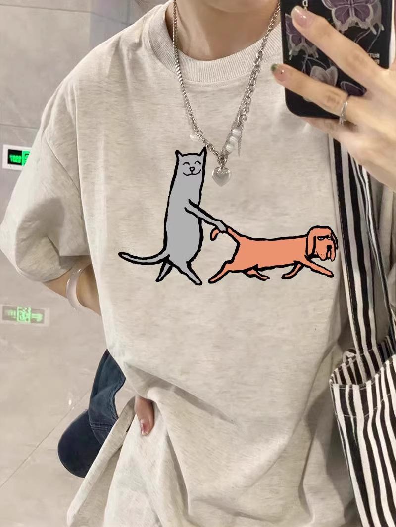 Жіноча футболка з коротким рукавом великого розміру - Літо 2025 Бавовна, Пряме плече, Американський стиль Вільний крій XXL темно-синього кольору
Жіноча футболка з коротким рукавом великого розміру - Літо 2025 Бавовна, Пряме плече, Американський стиль Вільний крій XXL темно-синього кольору