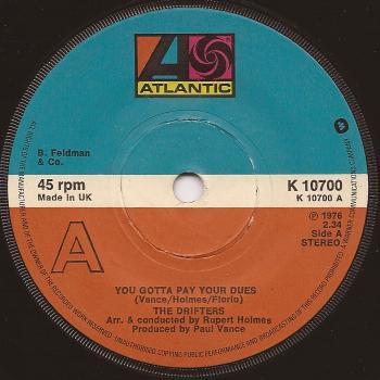 7-дюймовая пластинка DRIFTERS - You Gotta Pay Your Dues K10700 Atlantic 1976 UK Соул/Фанк Б/У
7-дюймовая пластинка DRIFTERS - You Gotta Pay Your Dues K10700 Atlantic 1976 UK Соул/Фанк Б/У
