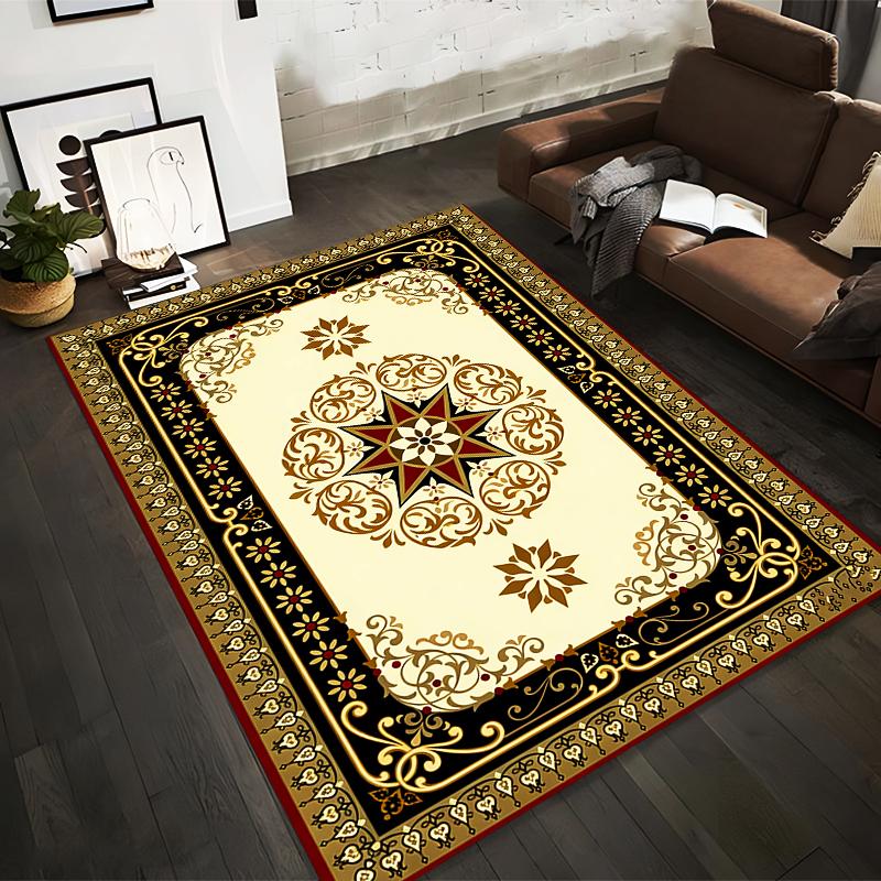 Luxury Carpet with Golden Floral Patterns and Star Design Suitable for use as an anti-slip for living room bedroom sofas 40x60cm( 15x23in )
Luxury Carpet with Golden Floral Patterns and Star Design Suitable for use as an anti-slip for living room bedroom sofas 40x60cm( 15x23in )