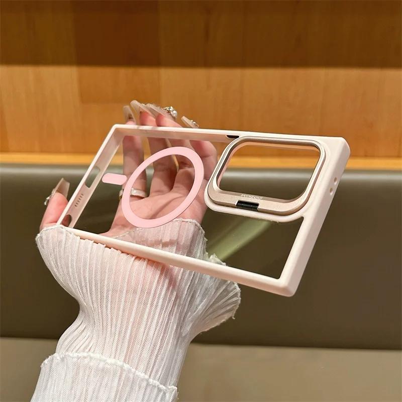 For Magsafe Magnetic Wirelesss Charge Case For Samsung Galaxy S24 S22 S23 Ultra S23 FE Plus Camera Protector Holder Clear Cover For Samsung S22
For Magsafe Magnetic Wirelesss Charge Case For Samsung Galaxy S24 S22 S23 Ultra S23 FE Plus Camera Protector Holder Clear Cover For Samsung S22
