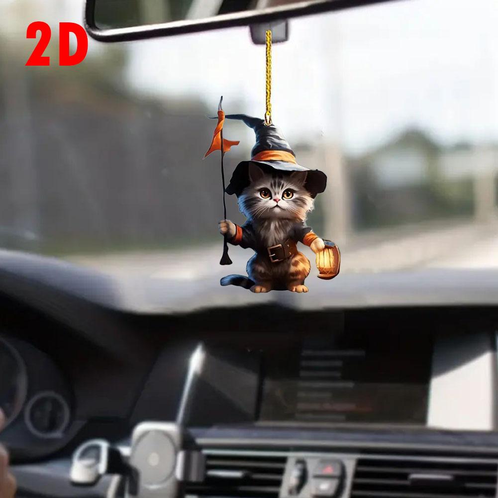 Cute Acrylic Halloween Witch Cat Lantern Ornament Cat Shaped Pumpkin Hanging Pendant For Car Bag Keychain Decor
Cute Acrylic Halloween Witch Cat Lantern Ornament Cat Shaped Pumpkin Hanging Pendant For Car Bag Keychain Decor
