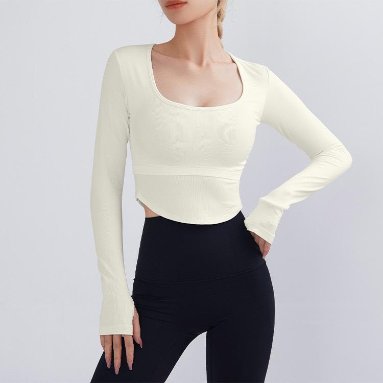 Lulu Slim Fit Women s Long Sleeve Yoga Top with Chest Pad - U-Neck, Shockproof, Autumn Casual Beautiful Back Fitness Shirt. S (40-48 kg)
Lulu Slim Fit Women s Long Sleeve Yoga Top with Chest Pad - U-Neck, Shockproof, Autumn Casual Beautiful Back Fitness Shirt. S (40-48 kg)