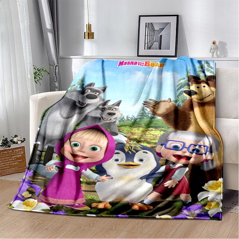 3D Мультяшна м яка плюшева ковдра з Машею та Ведмедиком, Фланелева ковдра-плед для вітальні, спальні, ліжка, дивана 80x60in
3D Мультяшна м яка плюшева ковдра з Машею та Ведмедиком, Фланелева ковдра-плед для вітальні, спальні, ліжка, дивана 80x60in