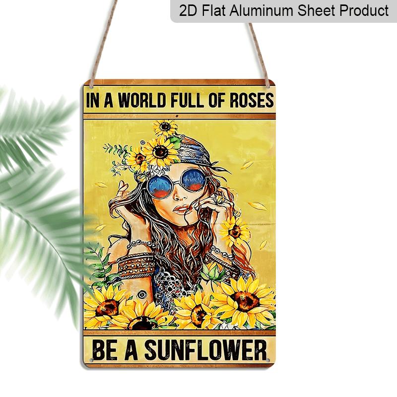 2D Flat 12x8 Inch Retro Metal Aluminum Sign Wall Art - Hippie-Inspired Be A Sunflower Inspirational Quote, Vintage Indoor/Outdoor Decor for Home 20*30cm
2D Flat 12x8 Inch Retro Metal Aluminum Sign Wall Art - Hippie-Inspired Be A Sunflower Inspirational Quote, Vintage Indoor/Outdoor Decor for Home 20*30cm