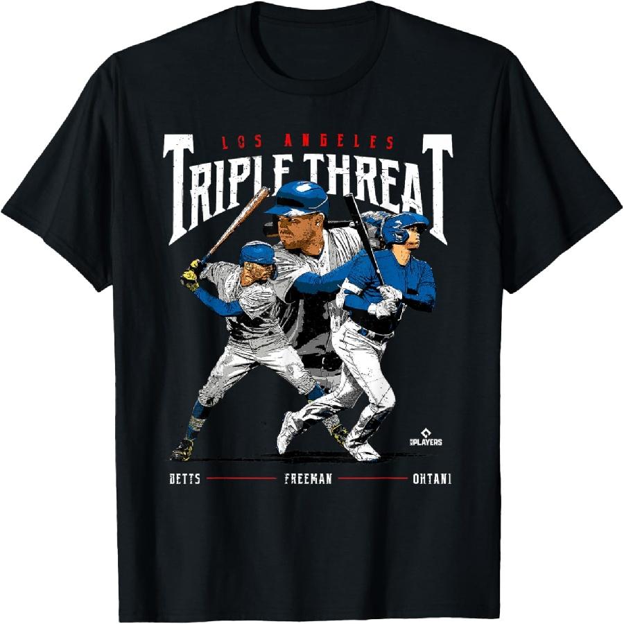 Triple Threat Ohtani, Betts, Freeman Los Angeles MLBPA T-Shirt XXXXXL чорний
Triple Threat Ohtani, Betts, Freeman Los Angeles MLBPA T-Shirt XXXXXL чорний