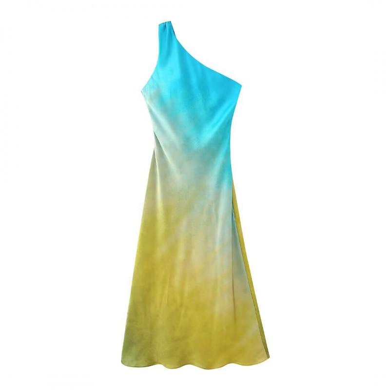 European American Women s Clothing Summer Fashionable Silk Satin Beveled Shoulder Hollow Dress XS
European American Women s Clothing Summer Fashionable Silk Satin Beveled Shoulder Hollow Dress XS
