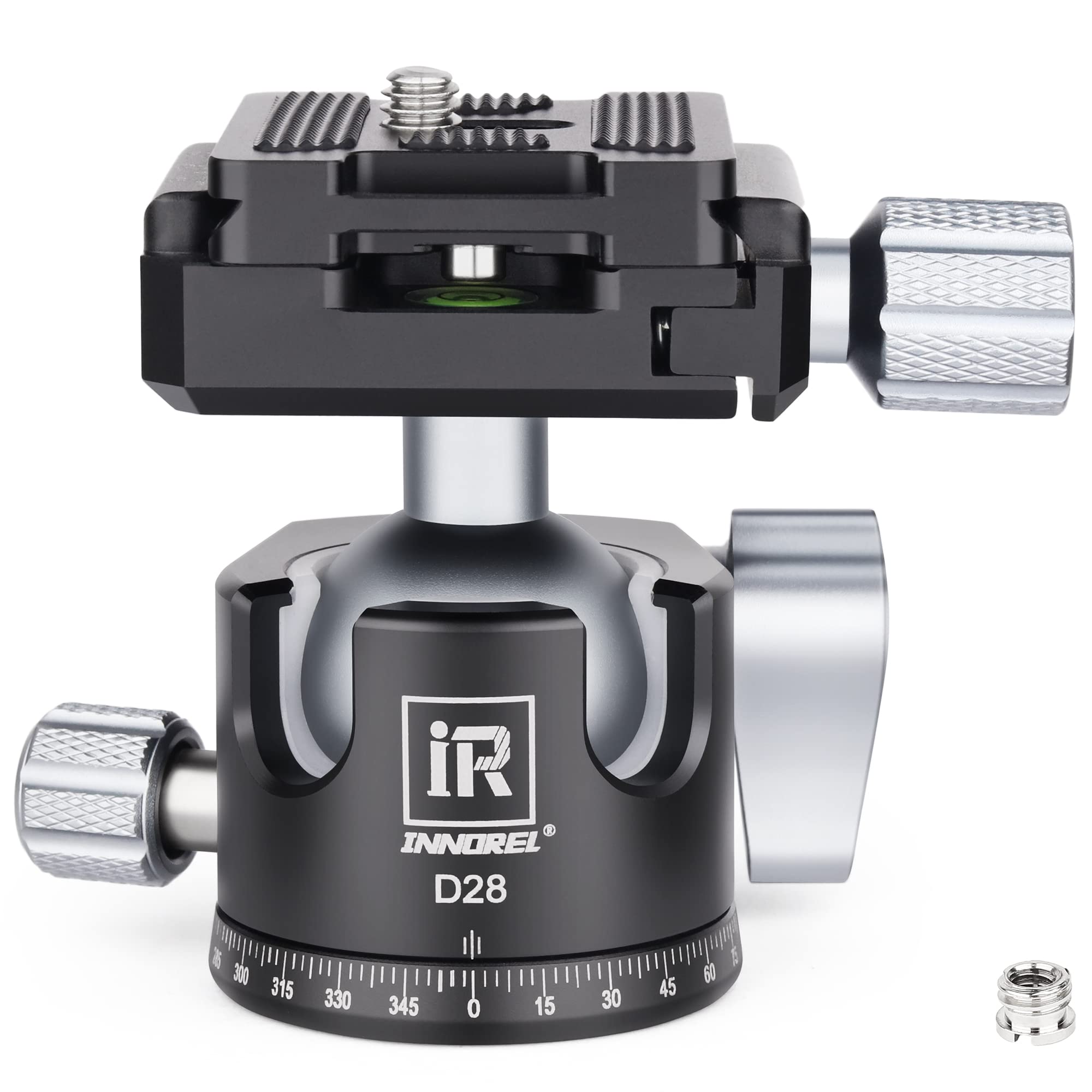 INNOREL Small Head Compact Camera Head 10kg Load Capacity Aluminum Alloy Compatible Free Head Mounting Size Ball Head with Storage Bag D28 Arca-Swiss
INNOREL Small Head Compact Camera Head 10kg Load Capacity Aluminum Alloy Compatible Free Head Mounting Size Ball Head with Storage Bag D28 Arca-Swiss