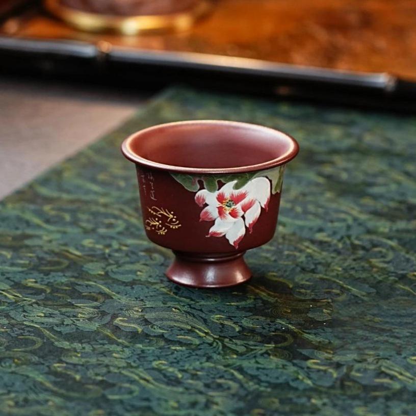 100ml Yixing Zisha Hand-painted Lotus Teacup Retro Tea Bowl Set Of Cups Tea-tasting Meditation Cup Chazhan Master Cups Drinkware
100ml Yixing Zisha Hand-painted Lotus Teacup Retro Tea Bowl Set Of Cups Tea-tasting Meditation Cup Chazhan Master Cups Drinkware