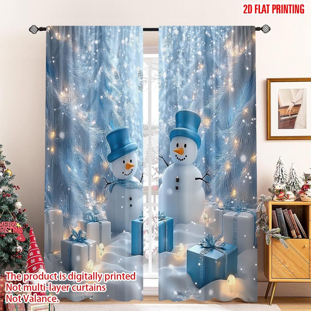 Set Of 2 Flat Printing Christmas Curtain Versatile Polyester Fabric Without Electricity Festive Holiday Made W100*H70(CM)-Grommet top&2PCS
Set Of 2 Flat Printing Christmas Curtain Versatile Polyester Fabric Without Electricity Festive Holiday Made W100*H70(CM)-Grommet top&2PCS