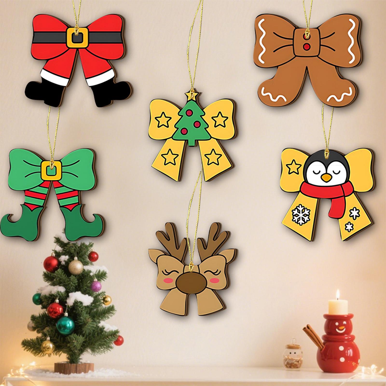 6 Christmas Bow Decorations, Wooden Christmas Tree Bow Pendant Decorations, Holiday Decorative Pendants One Size белый
6 Christmas Bow Decorations, Wooden Christmas Tree Bow Pendant Decorations, Holiday Decorative Pendants One Size белый