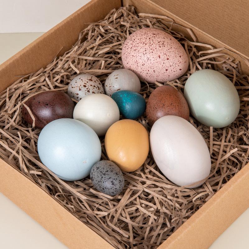 12-Piece Wooden Duck Egg Painting & Pretend Play Set for Kids 12 Colorful Bird Eggs Set
12-Piece Wooden Duck Egg Painting & Pretend Play Set for Kids 12 Colorful Bird Eggs Set