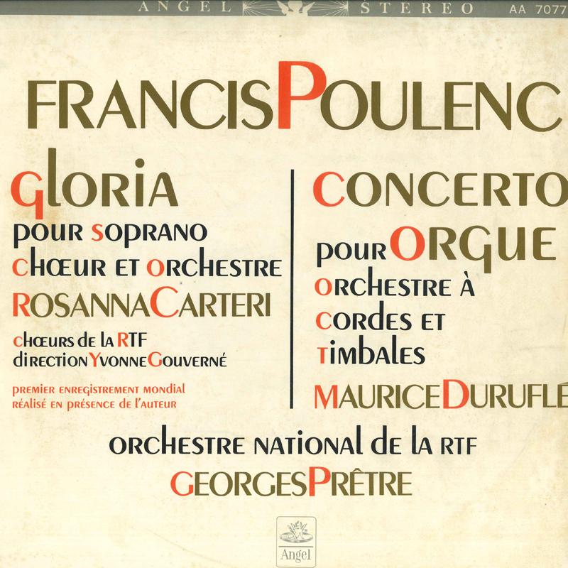 LP Record ROSANNA CARTERI , MAURICE DURUFLE , - Poulenc: Gloria / Concerto for orga AA7077 ANGEL Japan Classical Used
LP Record ROSANNA CARTERI , MAURICE DURUFLE , - Poulenc: Gloria / Concerto for orga AA7077 ANGEL Japan Classical Used