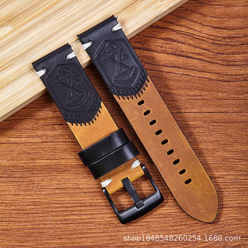 High-End Double-Spell Strap Leather Men S Adaptation, Apple, Huawei Gt Leather Watch 22mm (silver buckle) светло-коричневого
High-End Double-Spell Strap Leather Men S Adaptation, Apple, Huawei Gt Leather Watch 22mm (silver buckle) светло-коричневого