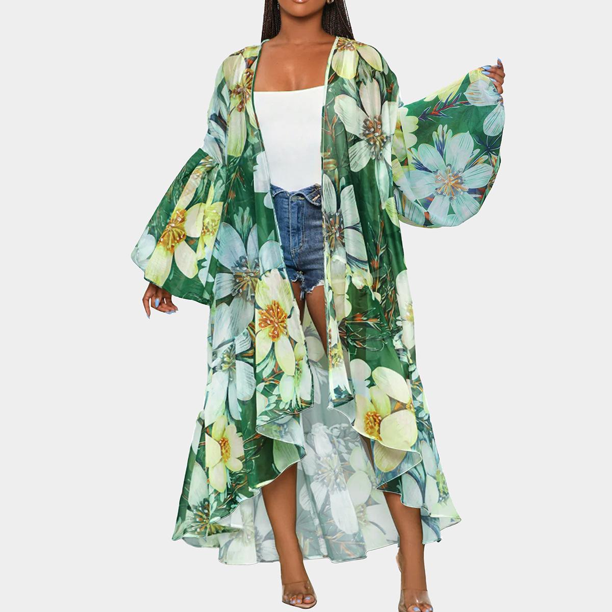 Women s Casual Spring & Autumn Lantern Sleeve Irregular Hem Long Cardigan with Print. L зелёный
Women s Casual Spring & Autumn Lantern Sleeve Irregular Hem Long Cardigan with Print. L зелёный
