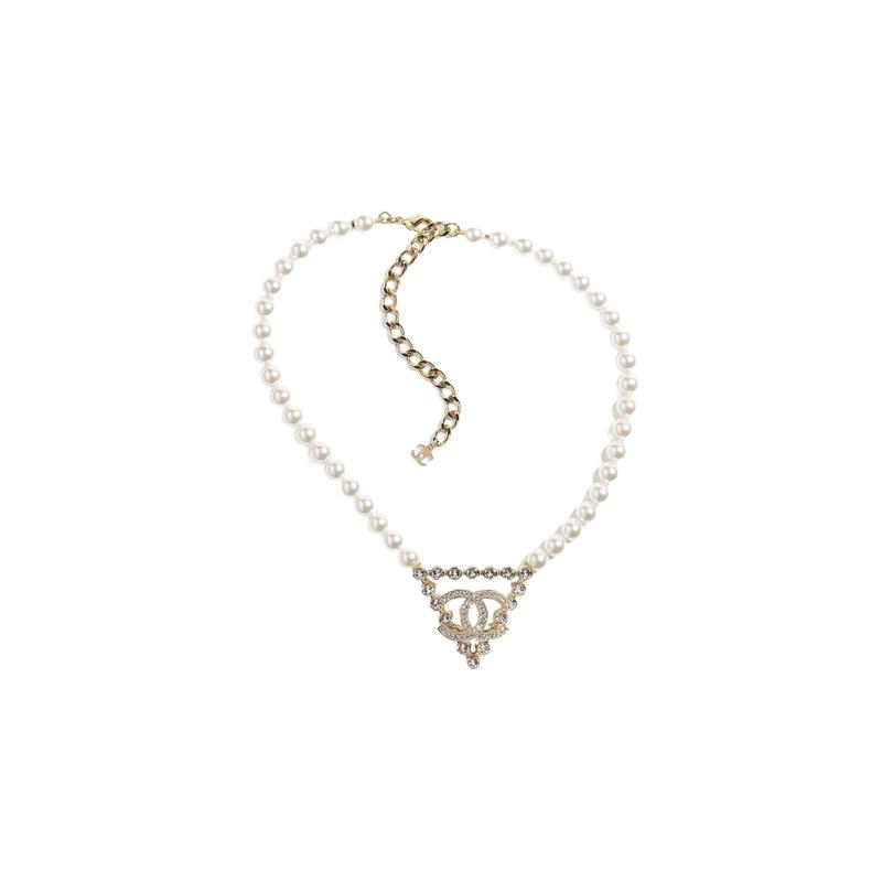 CHANEL Gold triangle double C rhinestone metal, pearl necklace for women золотий
CHANEL Gold triangle double C rhinestone metal, pearl necklace for women золотий