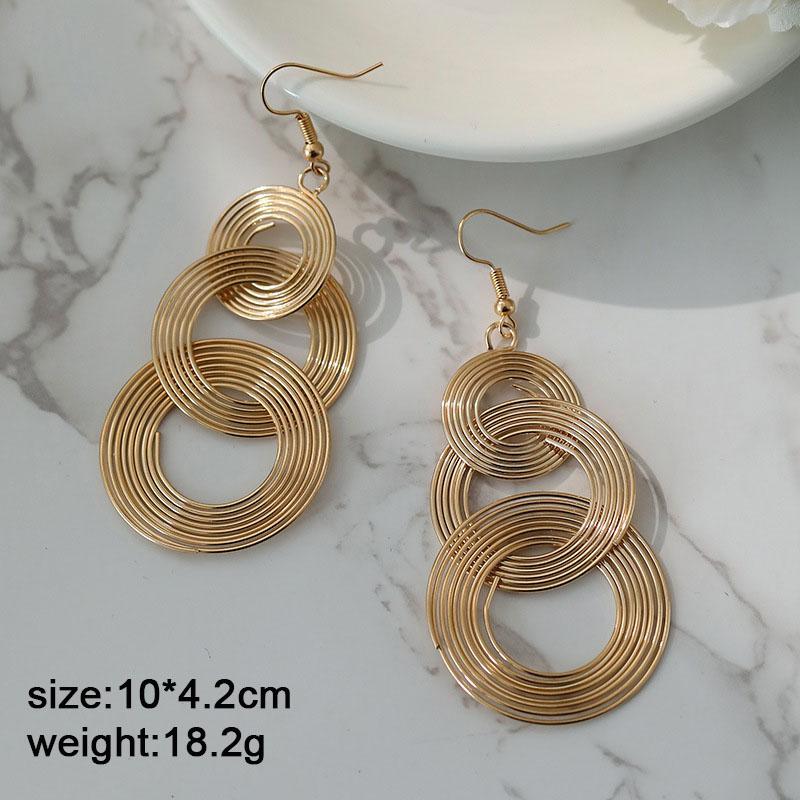 Three-layers Circle Exaggerated Women s Long Hanging Earrings European Heavy Punk Fashion Metal Round Pendants Drop Earrings
Three-layers Circle Exaggerated Women s Long Hanging Earrings European Heavy Punk Fashion Metal Round Pendants Drop Earrings