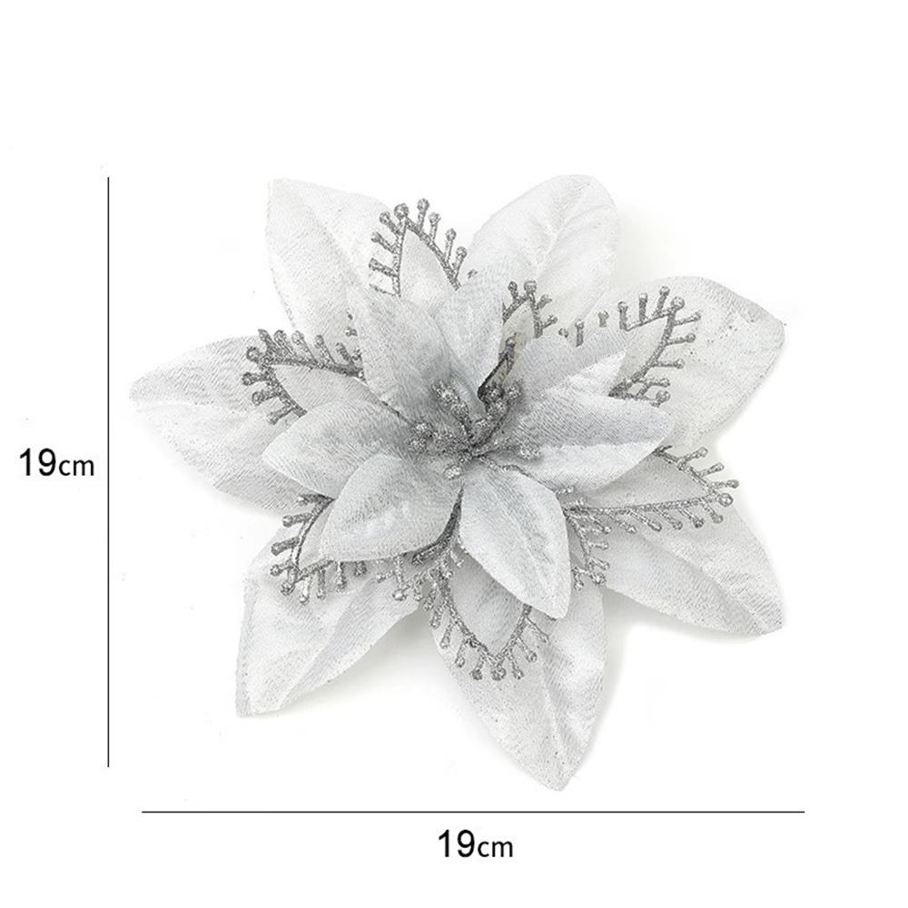 Artificial Flowers Festive Christmas Flowers Holiday Decor Glitter Xmas Ornaments For New Year Party Home Decorations Christmas срібний
Artificial Flowers Festive Christmas Flowers Holiday Decor Glitter Xmas Ornaments For New Year Party Home Decorations Christmas срібний