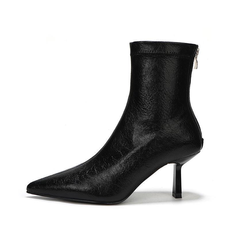 2024 European & American Brown Lychee-Patterned Pointed Toe High-Heeled Ankle Boots for Women 36 чёрный
2024 European & American Brown Lychee-Patterned Pointed Toe High-Heeled Ankle Boots for Women 36 чёрный