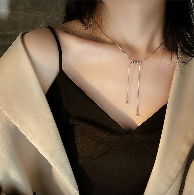 316L Stainless Steel Fashion Minimalism Casual Elastic Buckle Twitch Stretch Charm Snake Bone Chain Necklaces For Women
316L Stainless Steel Fashion Minimalism Casual Elastic Buckle Twitch Stretch Charm Snake Bone Chain Necklaces For Women
