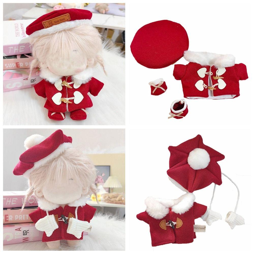 DIY Doll Woolen Coat Suit Red Doll Clothes Creative Overcoat Cap Set Cotton Stuffed Dolls 1
DIY Doll Woolen Coat Suit Red Doll Clothes Creative Overcoat Cap Set Cotton Stuffed Dolls 1