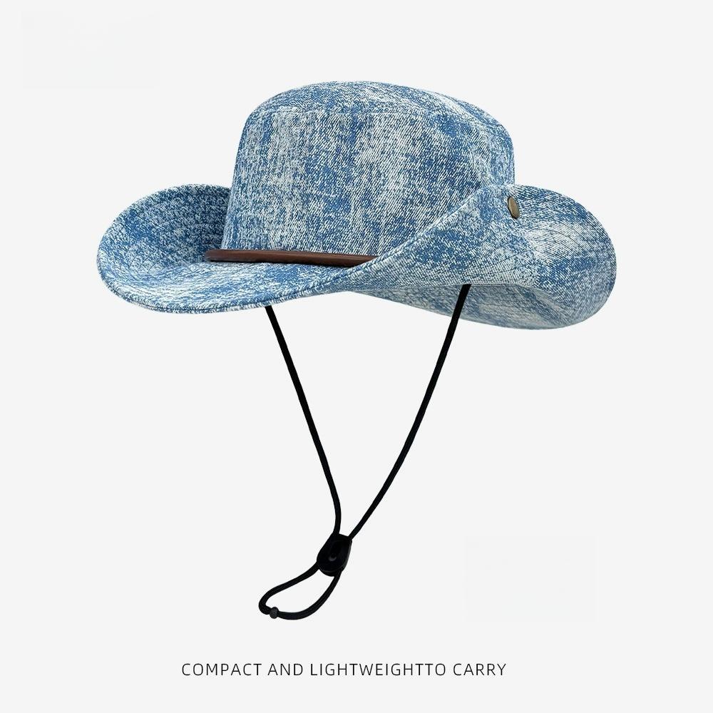 Vintage Western Cowboy Hat Men Women Wide Brim Summer Sun Hat Outdoor Safari Boonie Cap Hiking Fishing Windproof Chin Strap 55-59 небо синє кольору
Vintage Western Cowboy Hat Men Women Wide Brim Summer Sun Hat Outdoor Safari Boonie Cap Hiking Fishing Windproof Chin Strap 55-59 небо синє кольору