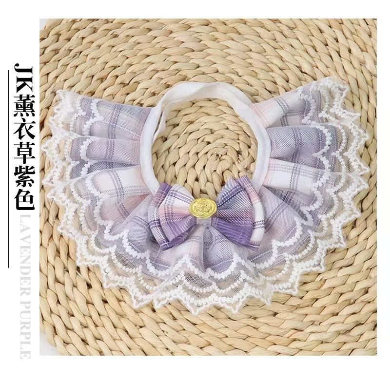 Pet lace scarf collar cat saliva towel JK bow neck ring necklace XS лаванда фіолетовий колір
Pet lace scarf collar cat saliva towel JK bow neck ring necklace XS лаванда фіолетовий колір