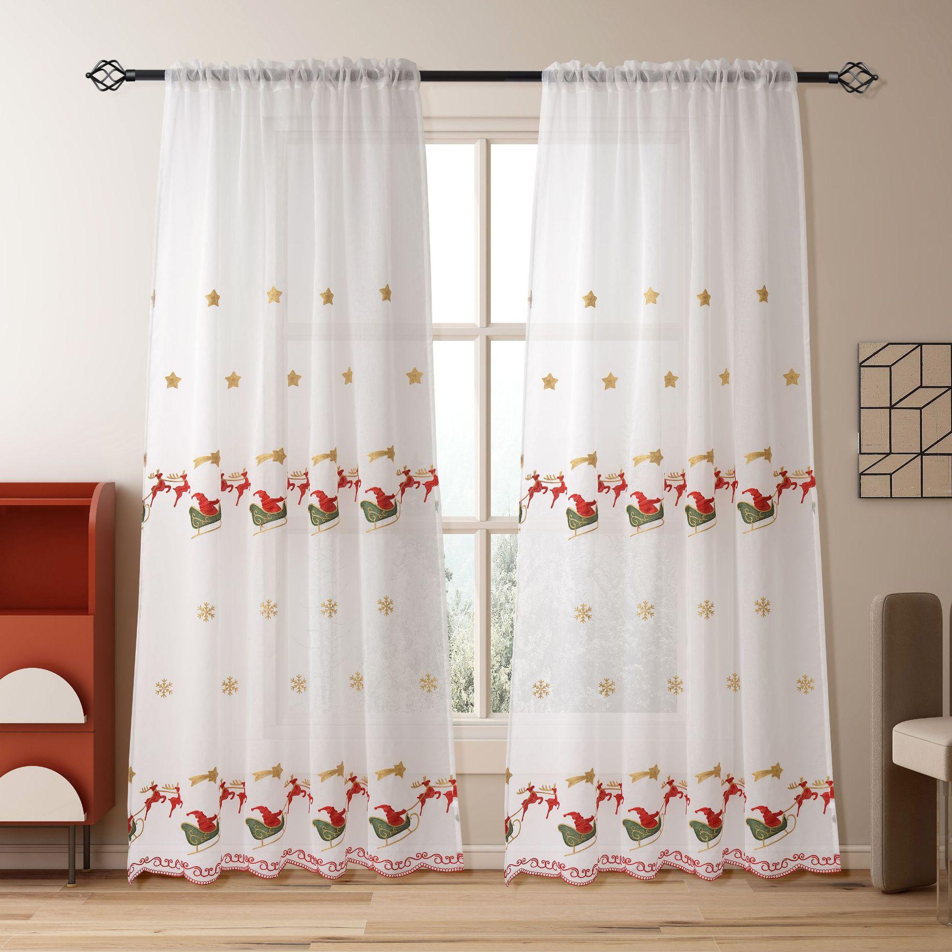 Christmas Embroidery Yarn Blackout Window Screen Curtains European And American Christmas Finished Curtains 100*250—2pcs
Christmas Embroidery Yarn Blackout Window Screen Curtains European And American Christmas Finished Curtains 100*250—2pcs