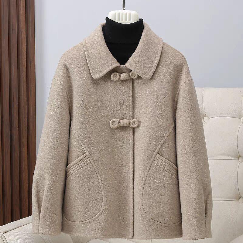 Double-Sided Woolen Coat - Short Style for Petite Women, Ideal for Mother s Autumn/Winter Wear, Suitable for Middle-Aged & Elderly. L 41-48 kg
Double-Sided Woolen Coat - Short Style for Petite Women, Ideal for Mother s Autumn/Winter Wear, Suitable for Middle-Aged & Elderly. L 41-48 kg