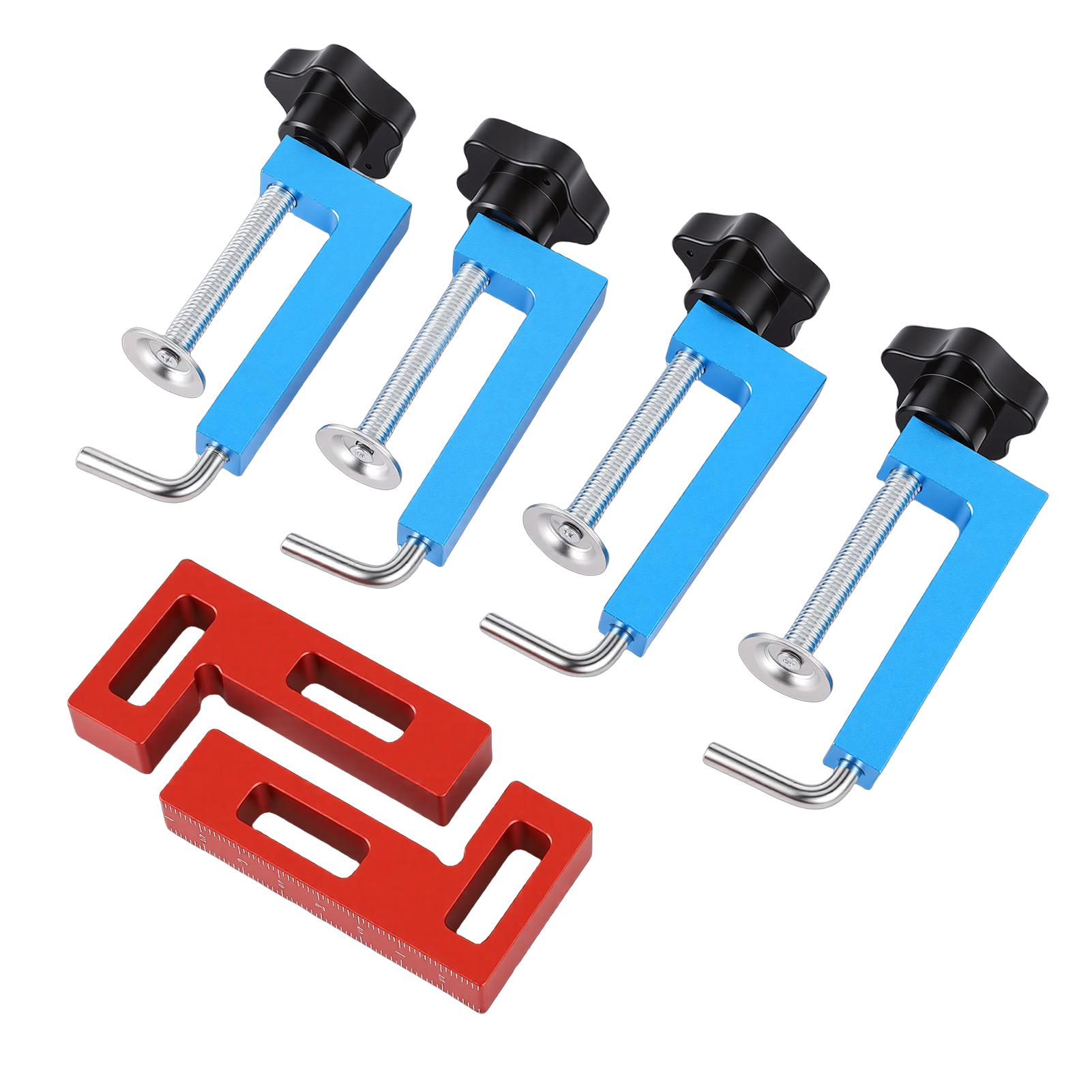 Corner Clamp Set 2 Positioning Squares 4 Clamps Aluminum Alloy 90 Degree Right Angle Clamp for Woodworking Furniture
Corner Clamp Set 2 Positioning Squares 4 Clamps Aluminum Alloy 90 Degree Right Angle Clamp for Woodworking Furniture